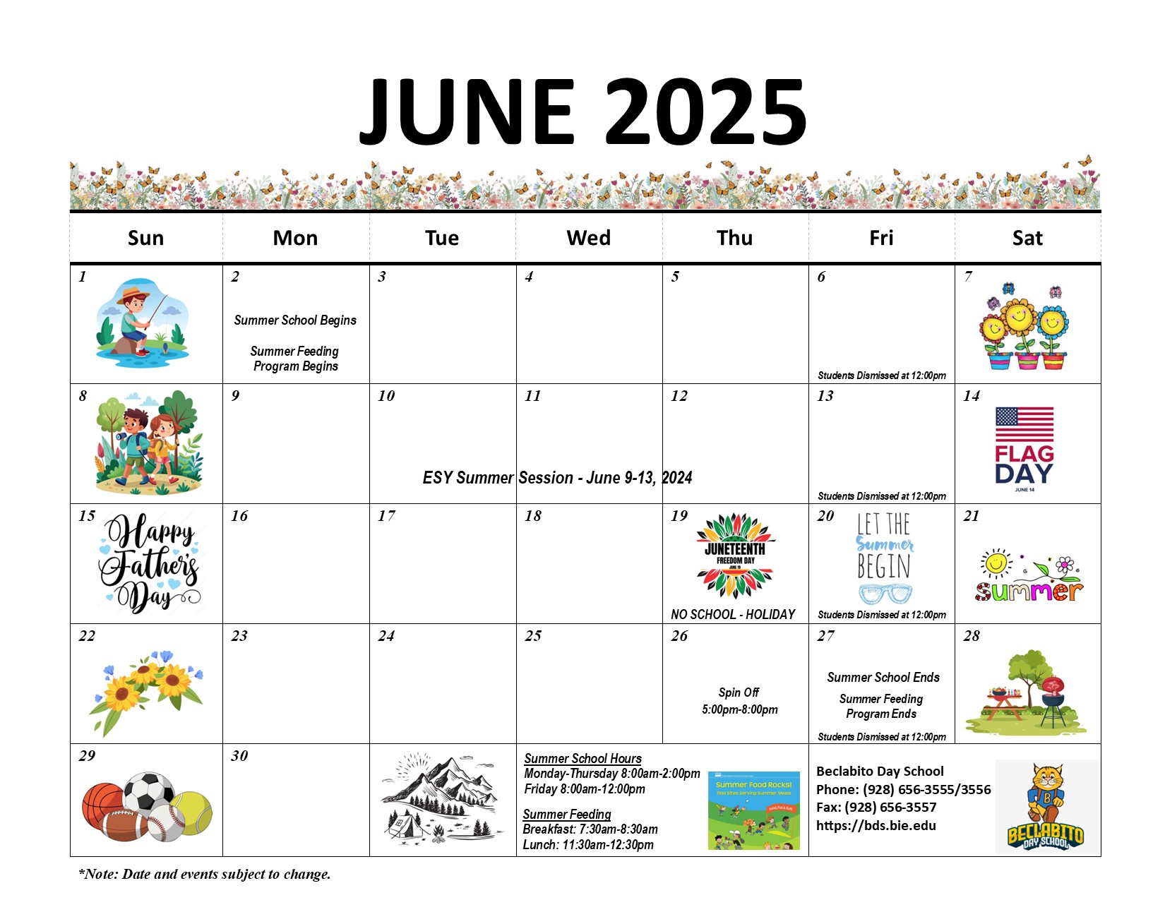 June 2025 Monthly Calendar