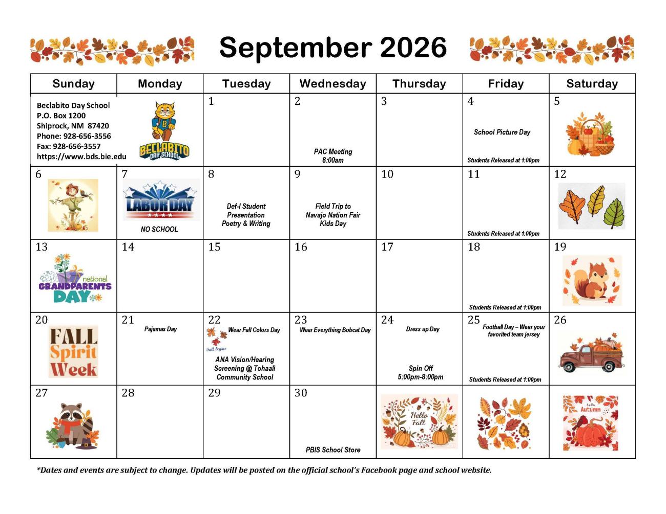 September 2026 Calendar